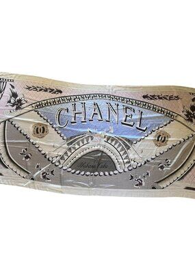 Authentic Chanel 100% Silk Handkerchief Scarf French Habana Cuba 2017 Cruise